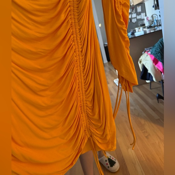 Camila Coelho Lena Mini Dress, Tangerine Orange - Picture 4 of 5